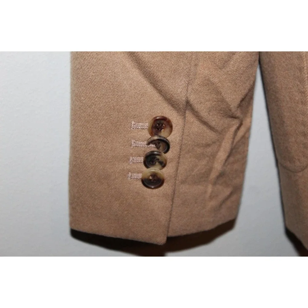 Brooks Brothers Camel Hair Boyfriend Blazer Jacket Italian Tan Women's 8 H14486 - Picture 9 of 12